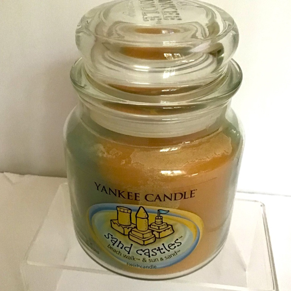 Yankee Candle SAND CASTLES Beach Walk & Sun & Sand Swirl Candle New